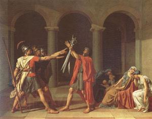 Jacques-Louis  David The Oath of the Horatii (mk05) Norge oil painting art